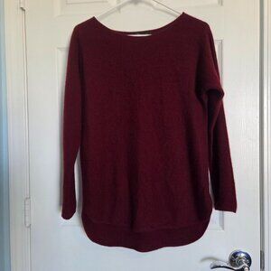 Charter Club Luxury 100% Cashmere Pullover Sweater Size XS/S Burgundy Red Preppy